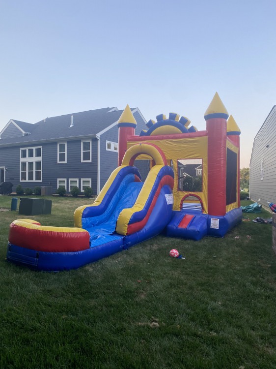 Wet and Dry Castle Bounce House/Slide Combo